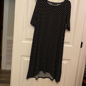 307) Grace Elements Size L EUC black with white polka dot